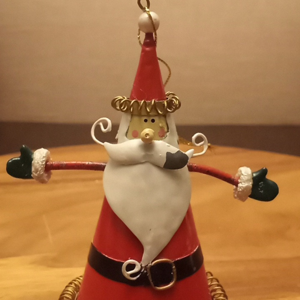 Department 56 Metal Santa Claus Springie Christmas Holiday Ornament